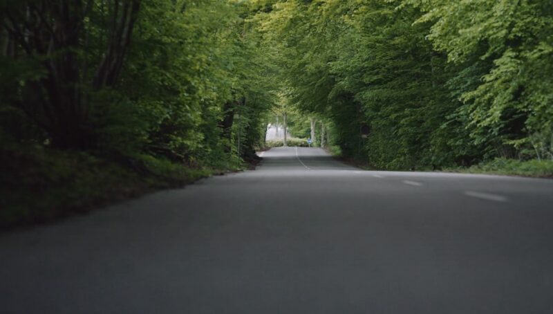 Asphalt road construction