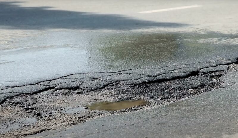 Extreme weather damage to road infrastructure